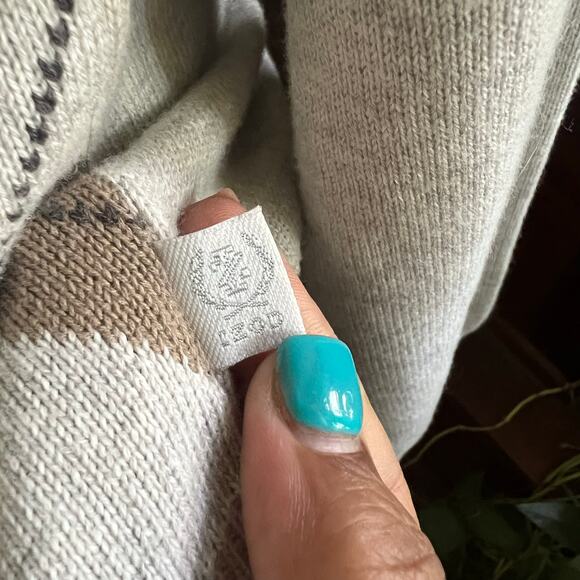 Y2K Vintage IZOD Argyle Sweater Size M Men VNeck Gray Tan Cotton Academia Preppy - Picture 15 of 17